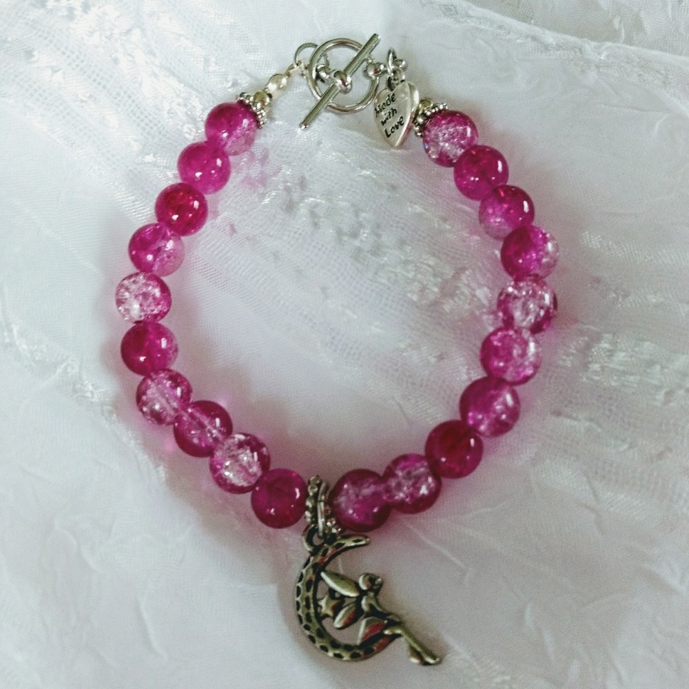 Handmade Crackled Glass Bracelet